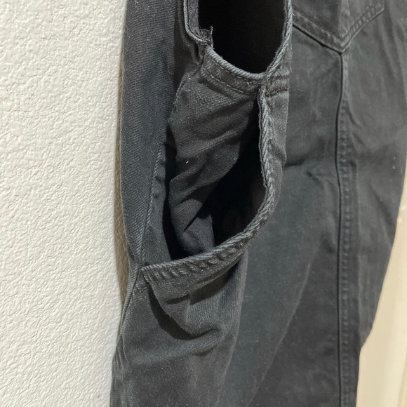 Black Denim Frayed Overall Dress 🔲✨🤍 - Picture 5 of 7